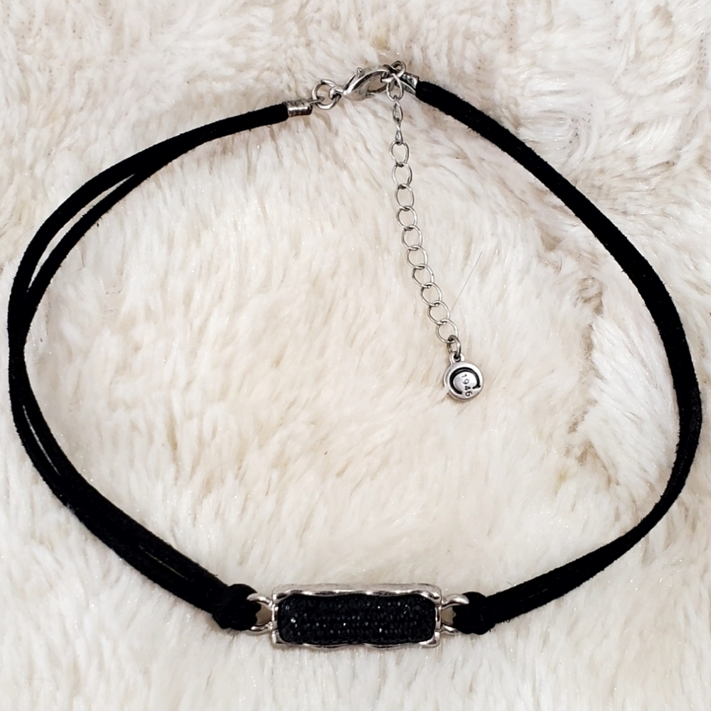 1946 Black Cord Choker Necklace